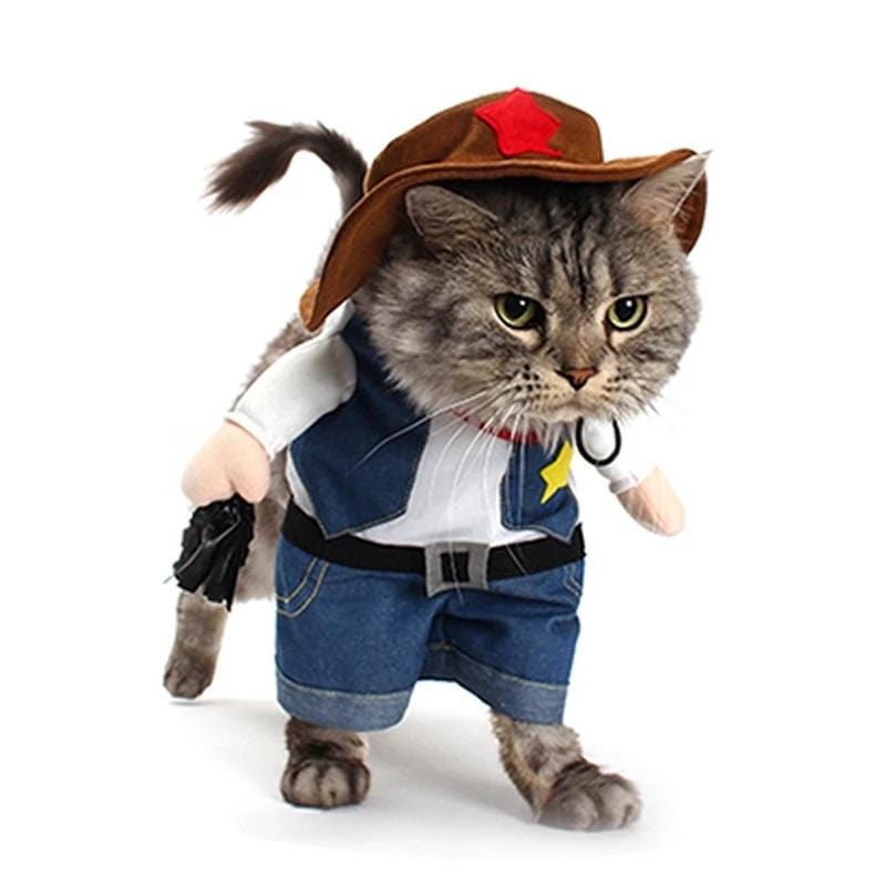 Funny Pet Halloween Costume Cowboy