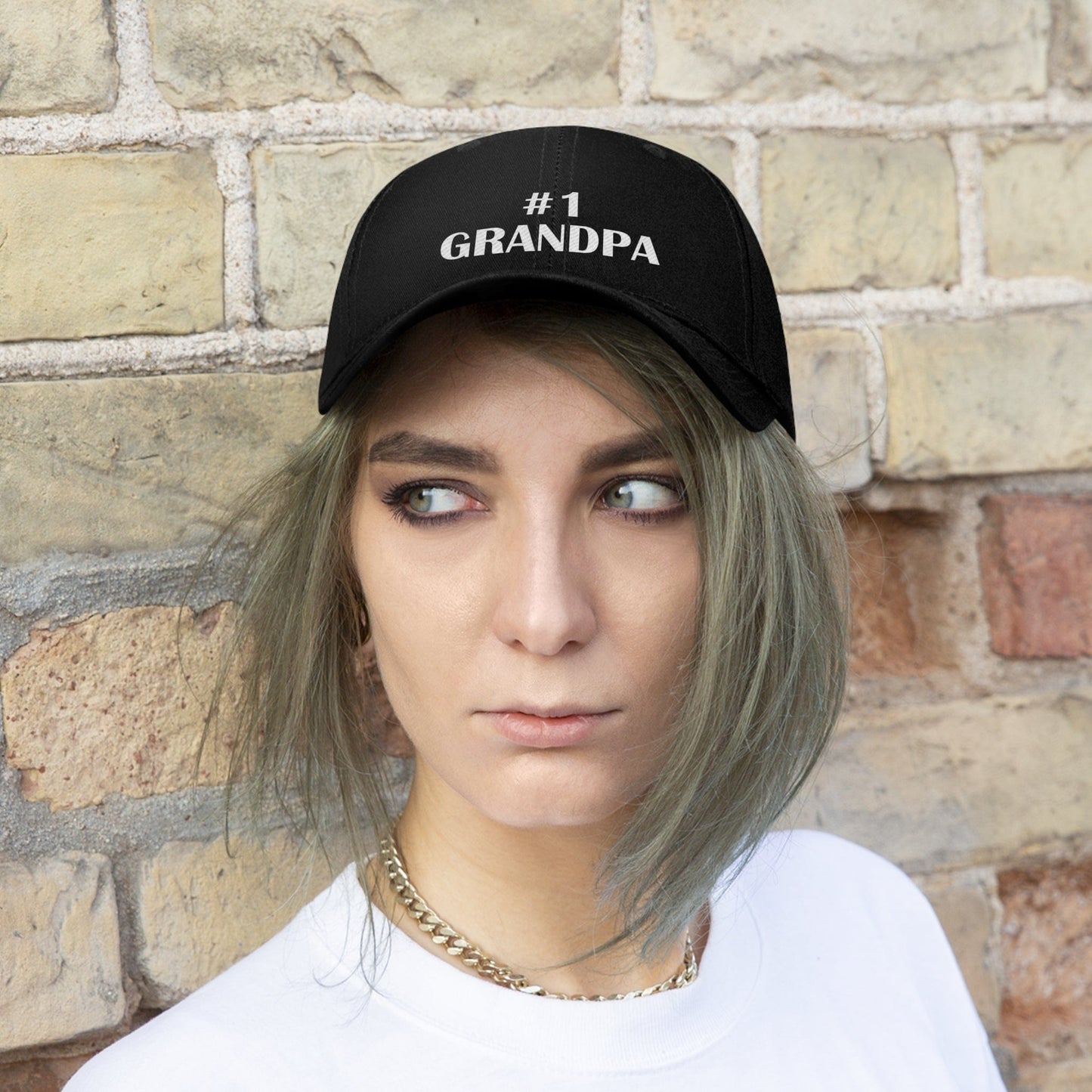 No1 Grandpa Embroidered Ballcap