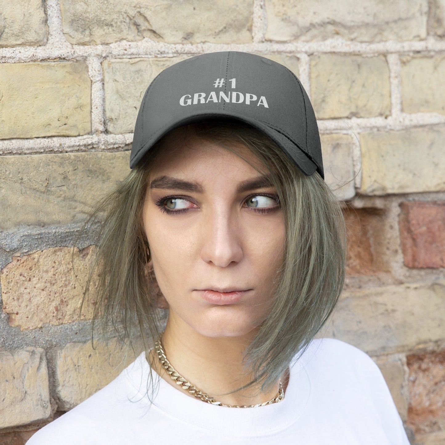 No1 Grandpa Embroidered Ballcap