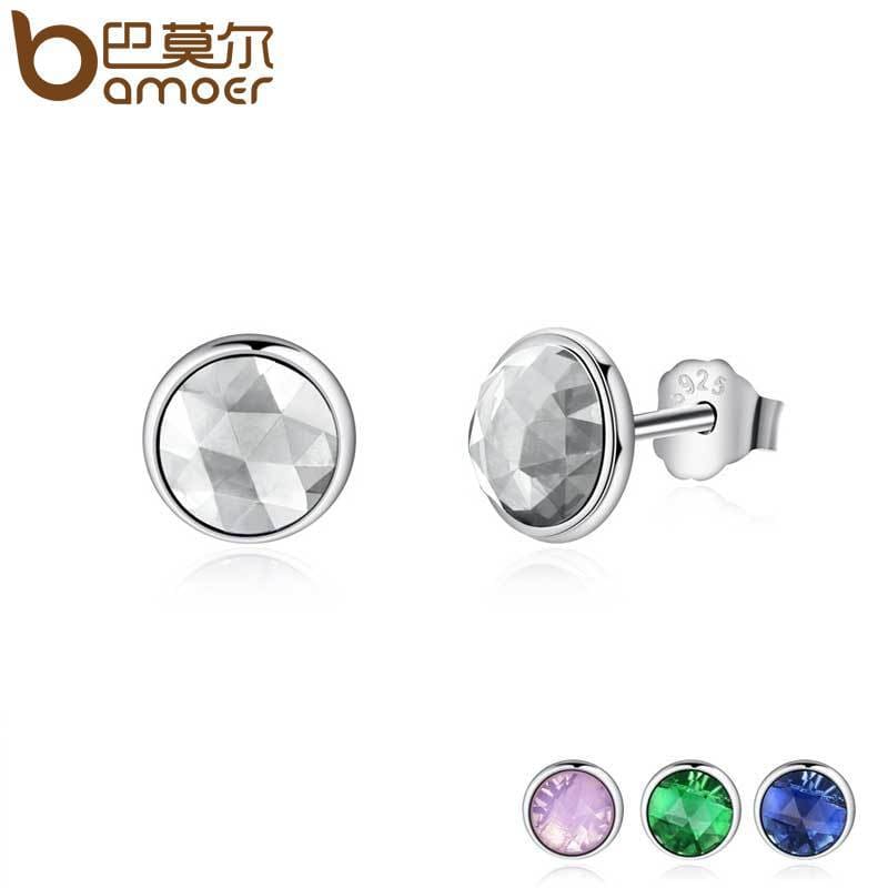 925 Sterling Silver Birthstone Stud Earrings