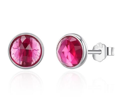 925 Sterling Silver Birthstone Stud Earrings