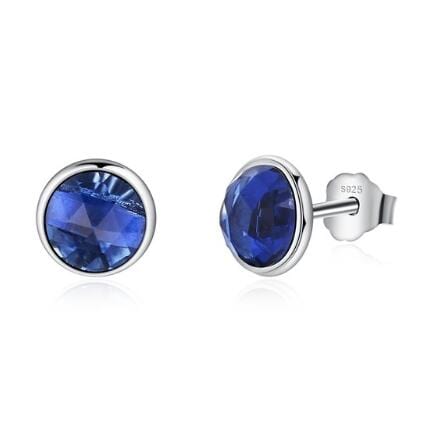 925 Sterling Silver Birthstone Stud Earrings