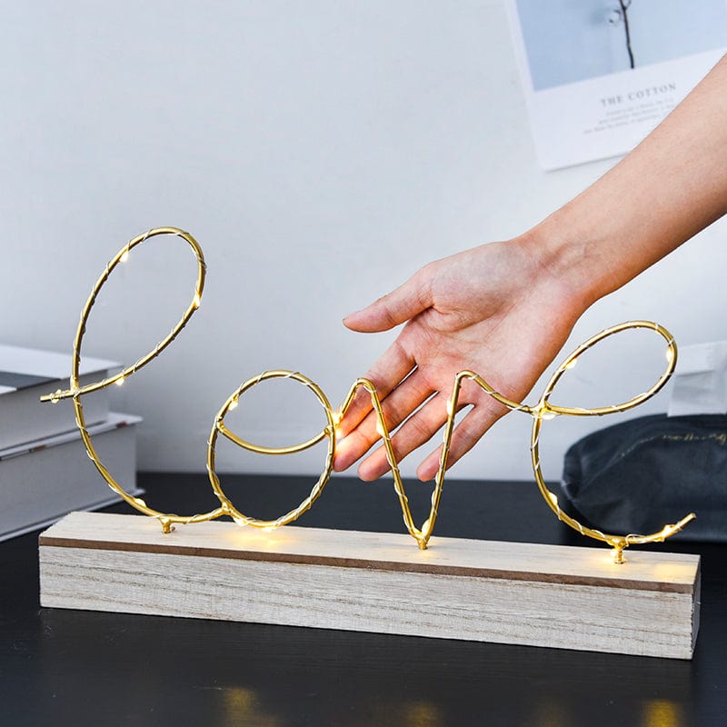 LED Love and Home Table Lamp