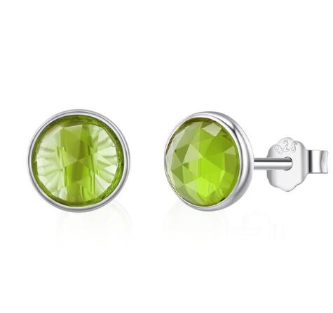 925 Sterling Silver Birthstone Stud Earrings