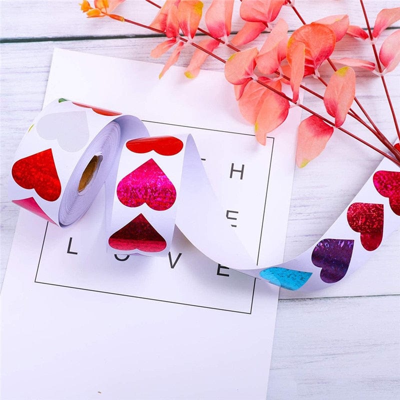 Valentine's Day Heart Shape Labels - 500pcs