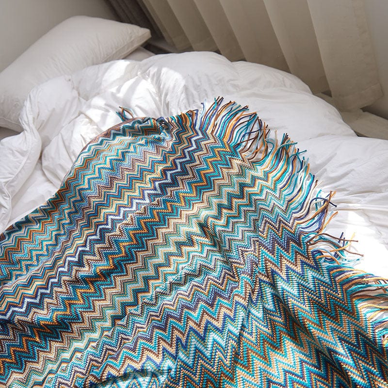 Bohemian Knitted Small Sofa Blanket