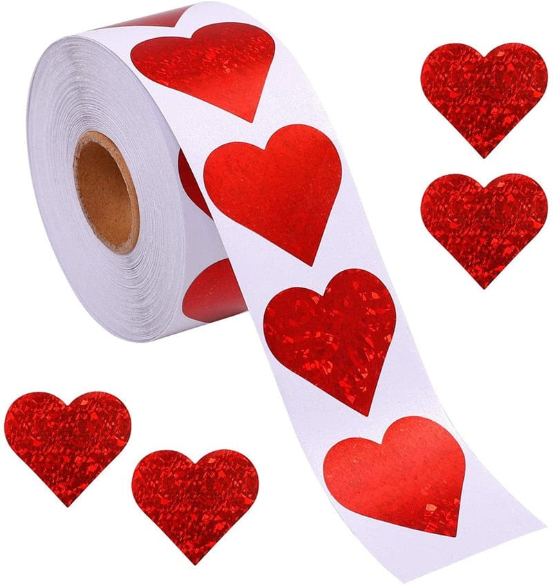 Valentine's Day Heart Shape Labels - 500pcs