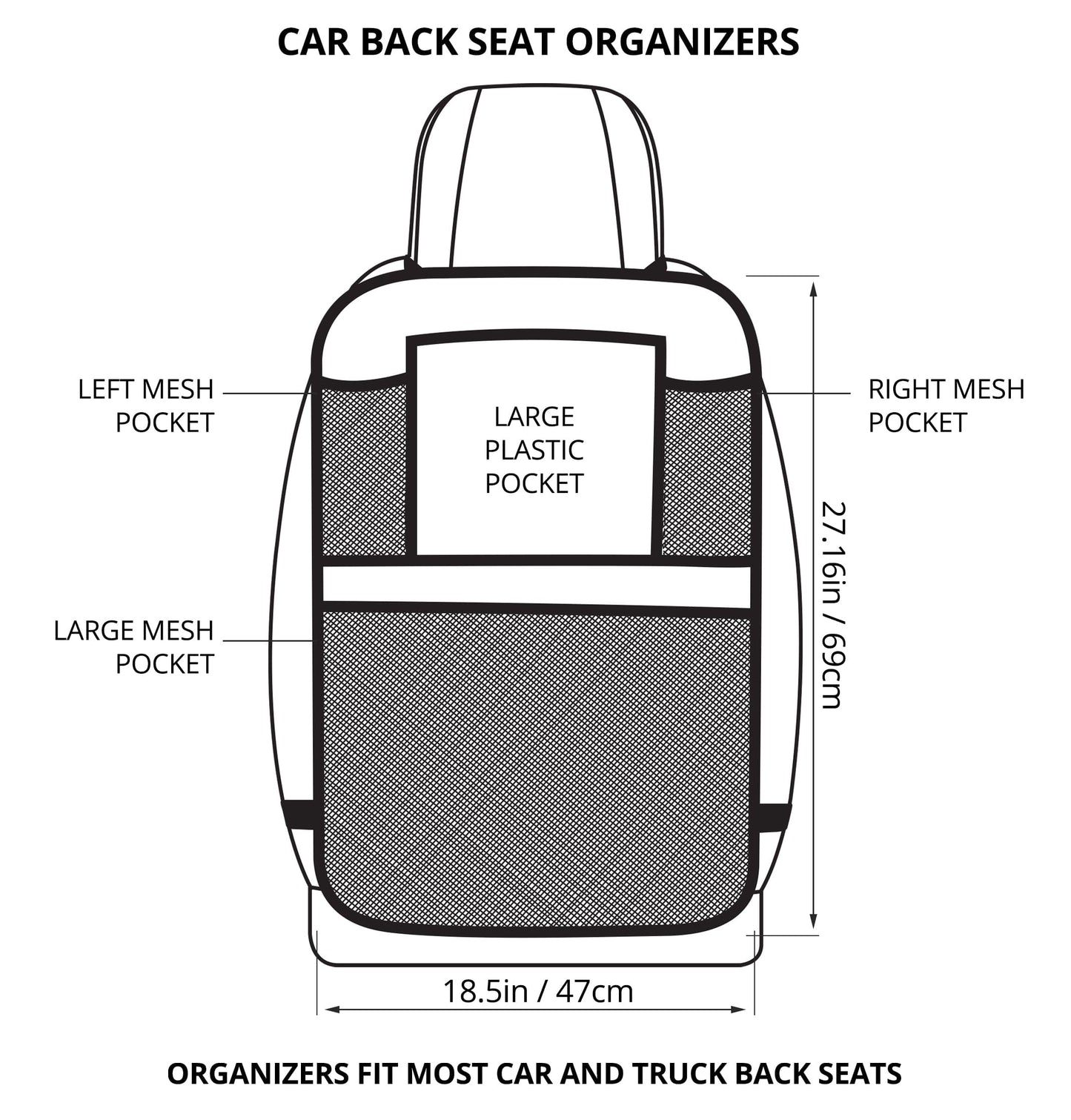Car Back seat Organizer - Peacock