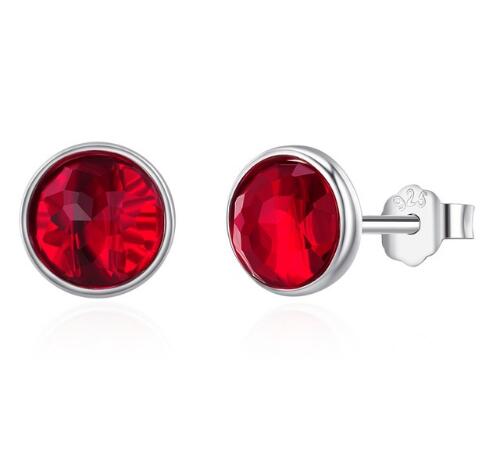 925 Sterling Silver Birthstone Stud Earrings