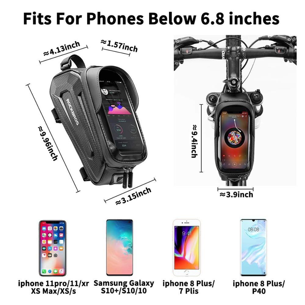 Top Tube Waterproof Touch Screen Bike Bag