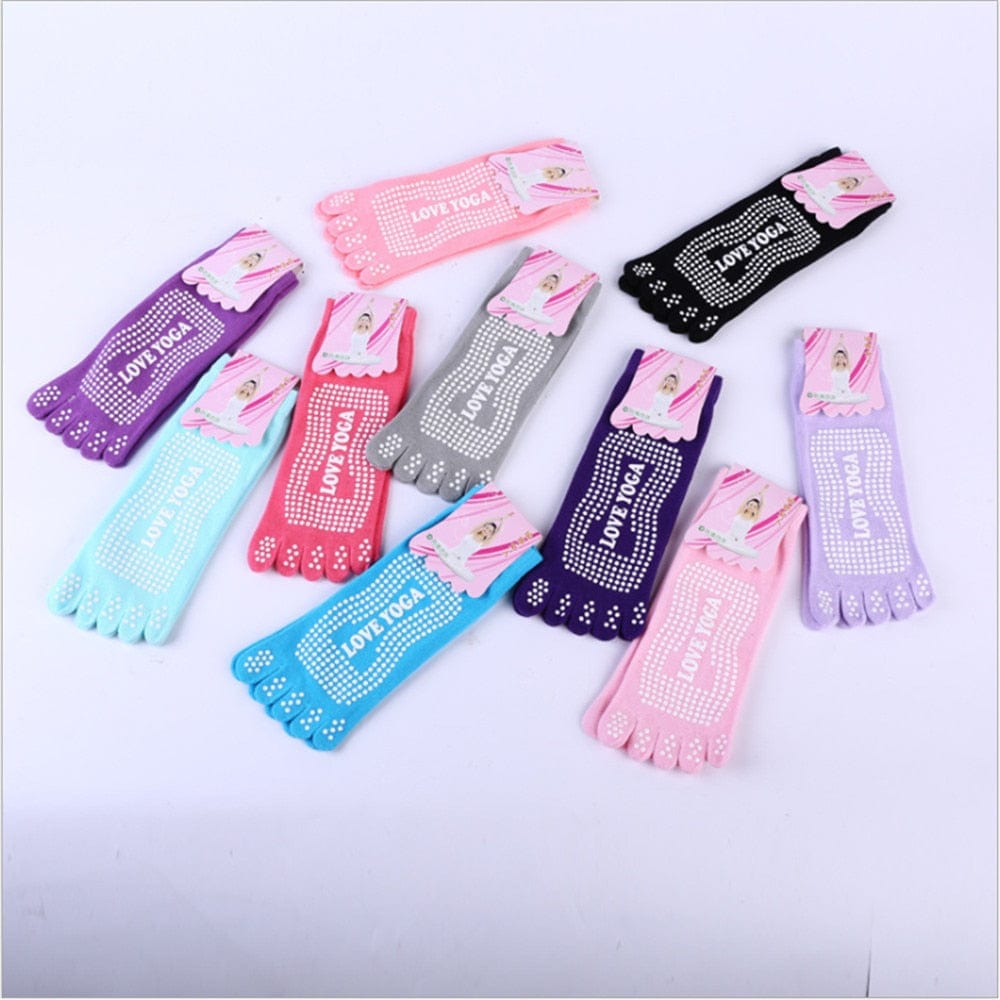Cute and Fun Yoga Non-Slip Toe Socks