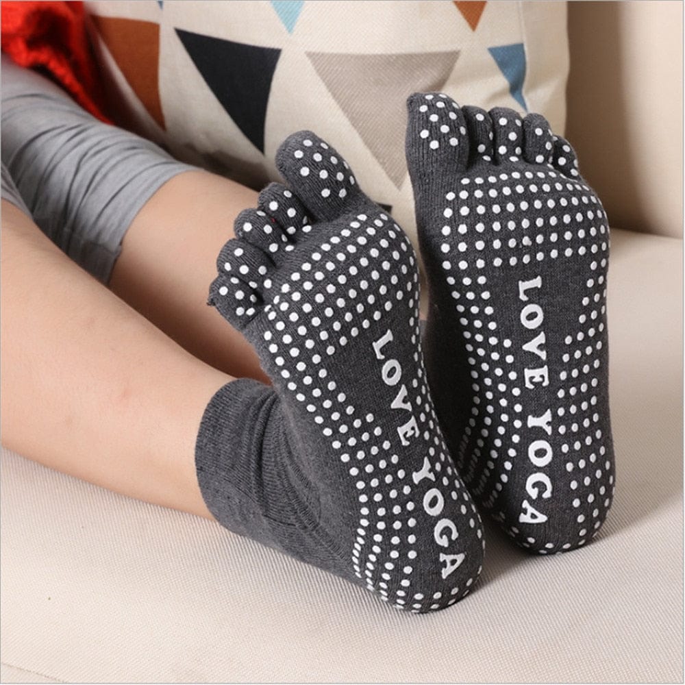 Cute and Fun Yoga Non-Slip Toe Socks