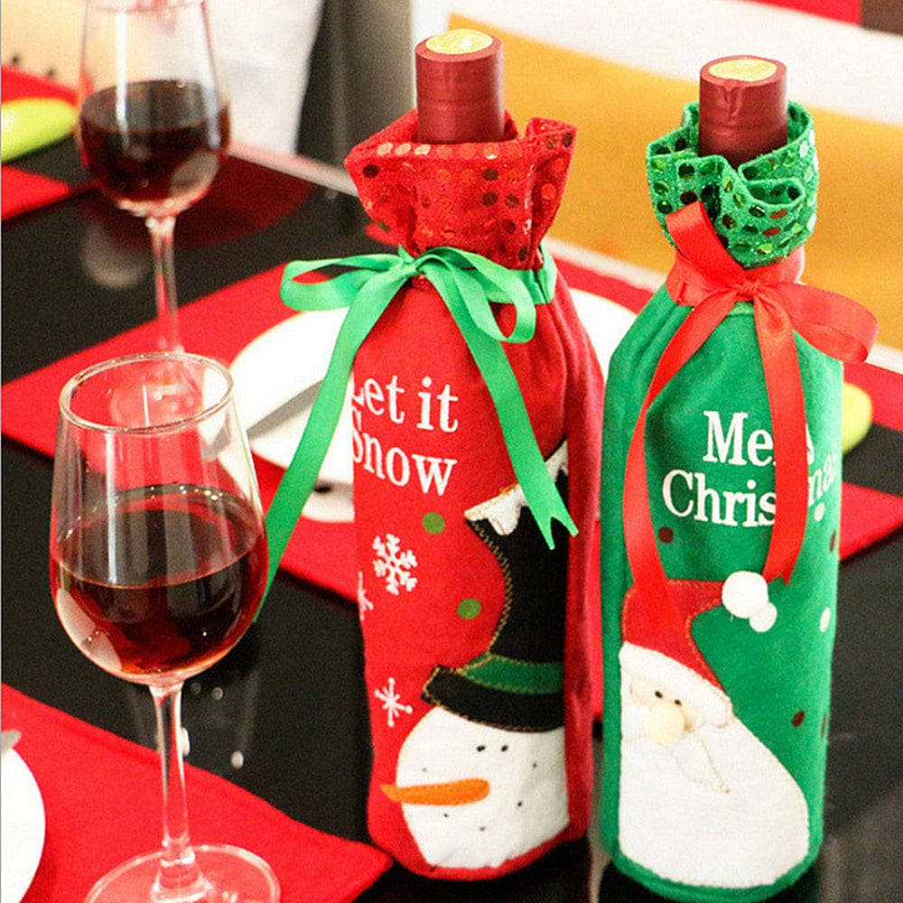 Christmas Wine Bottle Covers