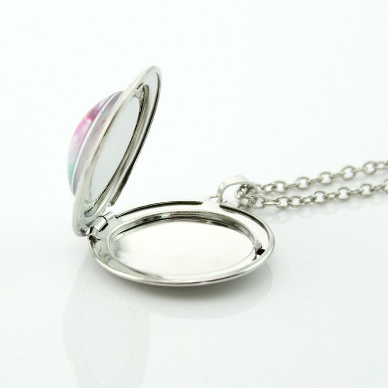 Raven Glass Pendant Necklace