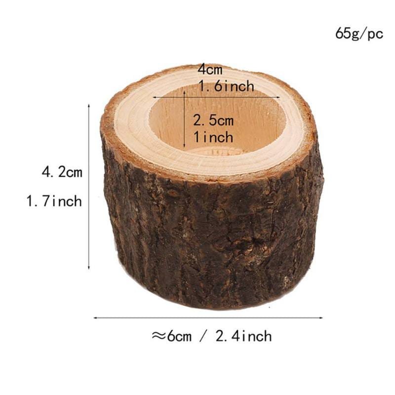 Mini Wooden Candle Holders