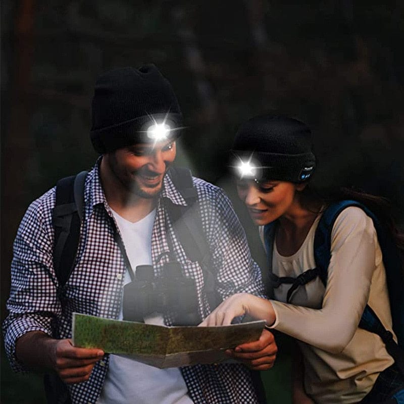 Unisex LED Beanie With Bluetooth Built-In Headphones