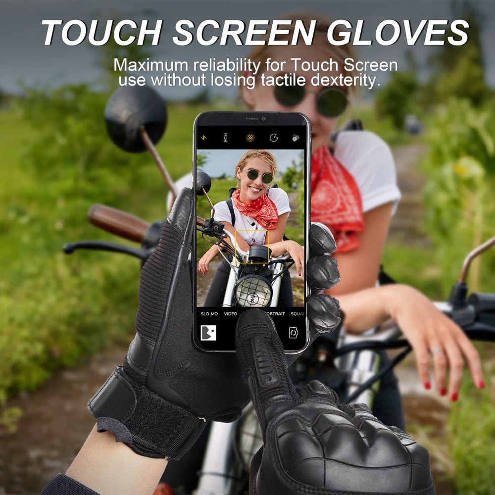 Touch Screen PU Leather Gloves