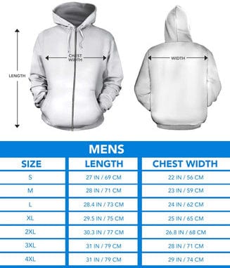 Hoodie ~ All Over Zip Up - Ariel Biker