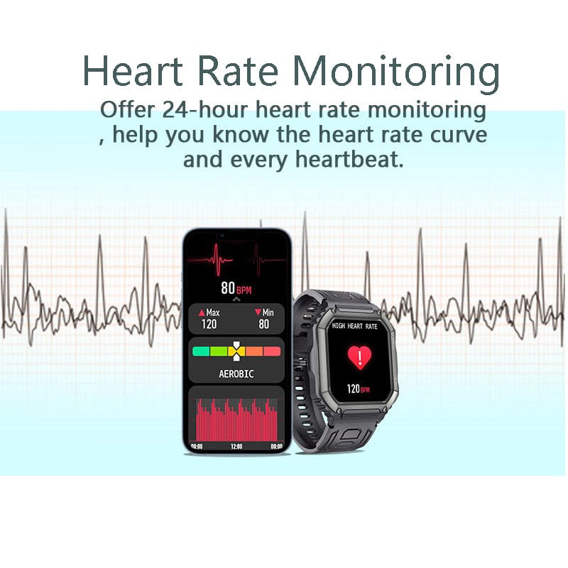 SENBONO Men's Smart Bluetooth Fitness Watch for IOS & Android