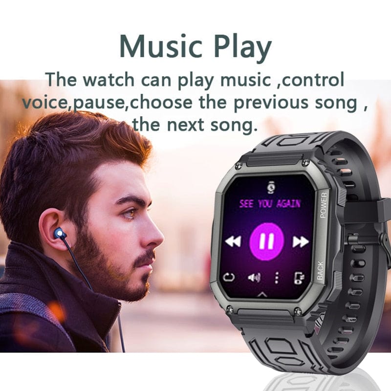 SENBONO Men's Smart Bluetooth Fitness Watch for IOS & Android