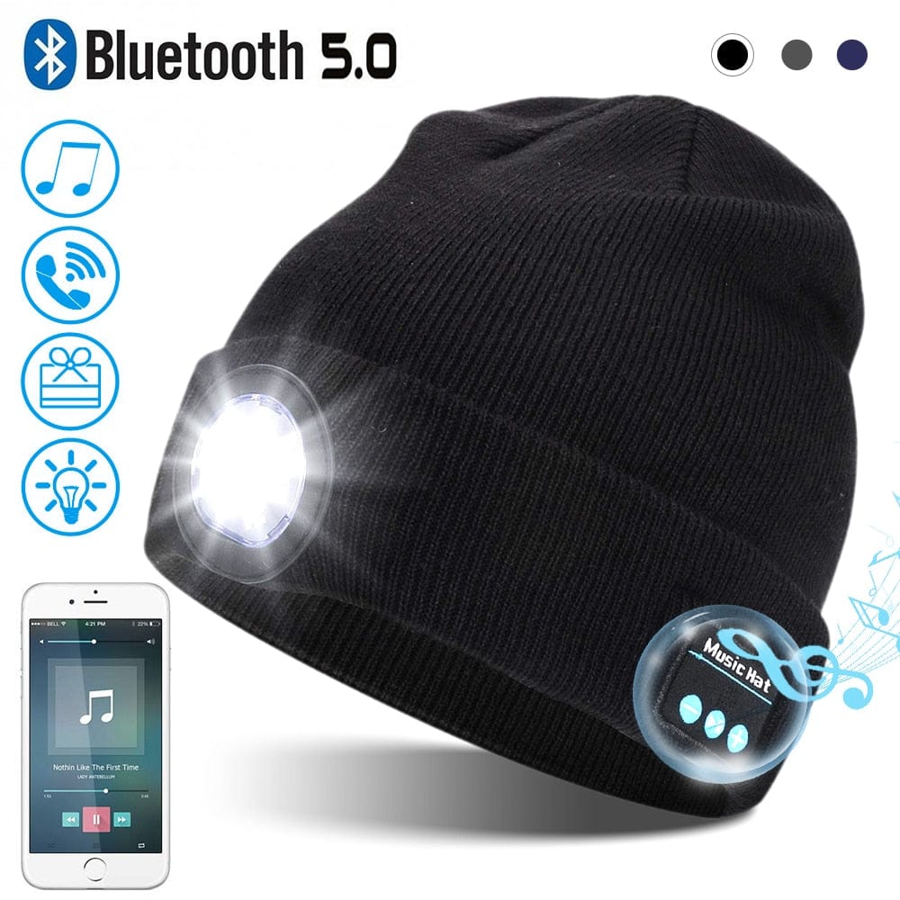 Unisex LED Beanie With Bluetooth Built-In Headphones