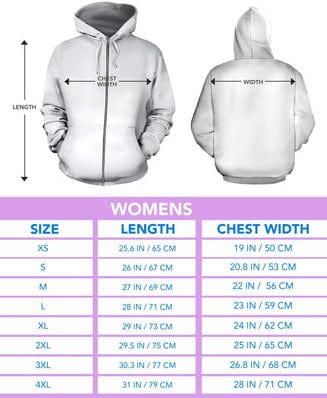 Hoodie ~ All Over Zip Up - Ariel Biker
