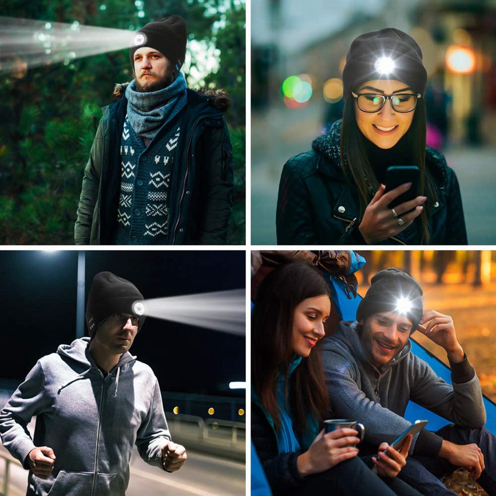 Unisex LED Beanie With Bluetooth Built-In Headphones