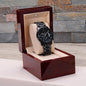 Personalized Black Chronograph Watch