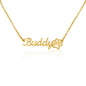 Personalized Paw Print Name Necklace - GiddyGoatStore