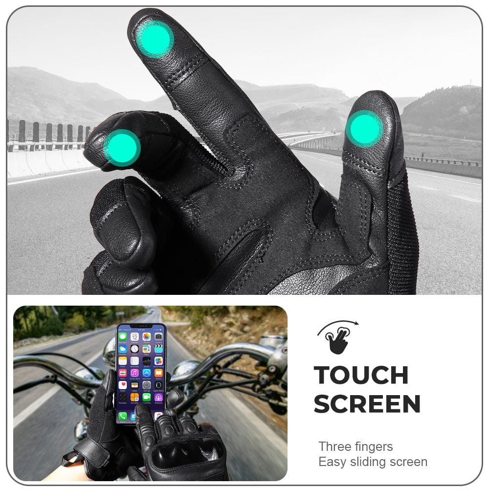 Touch Screen PU Leather Gloves