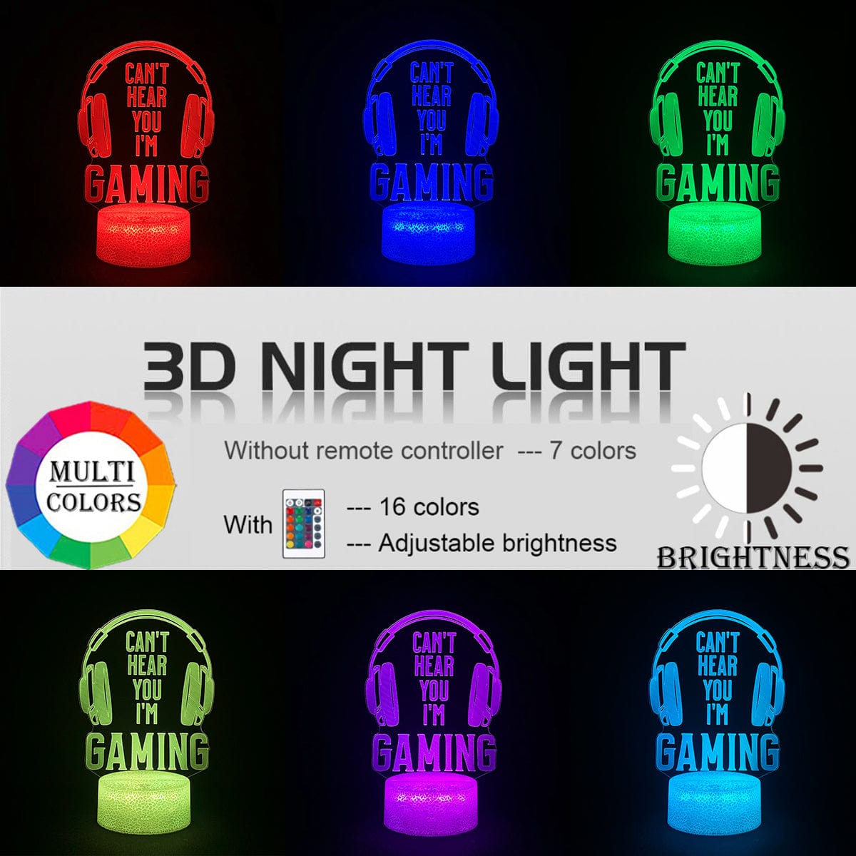 Vision 3D LED Night Light ~ PlayStation/XBox Collection