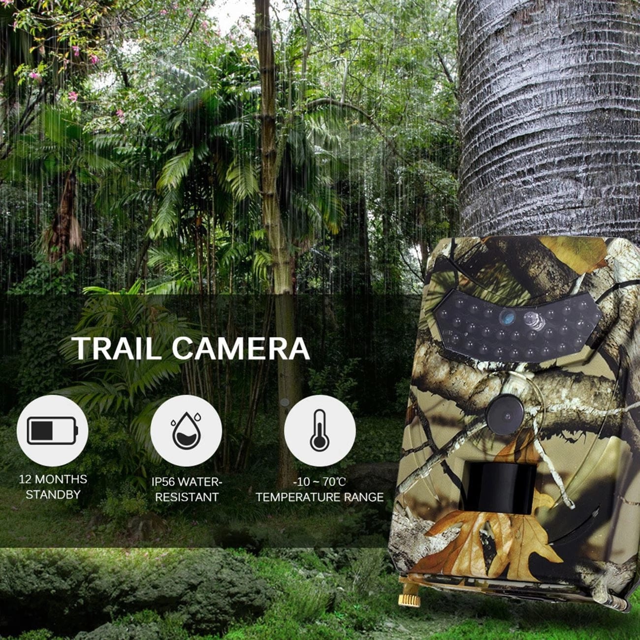 12MP 1080P Night Vision Trail Wildlife Camera