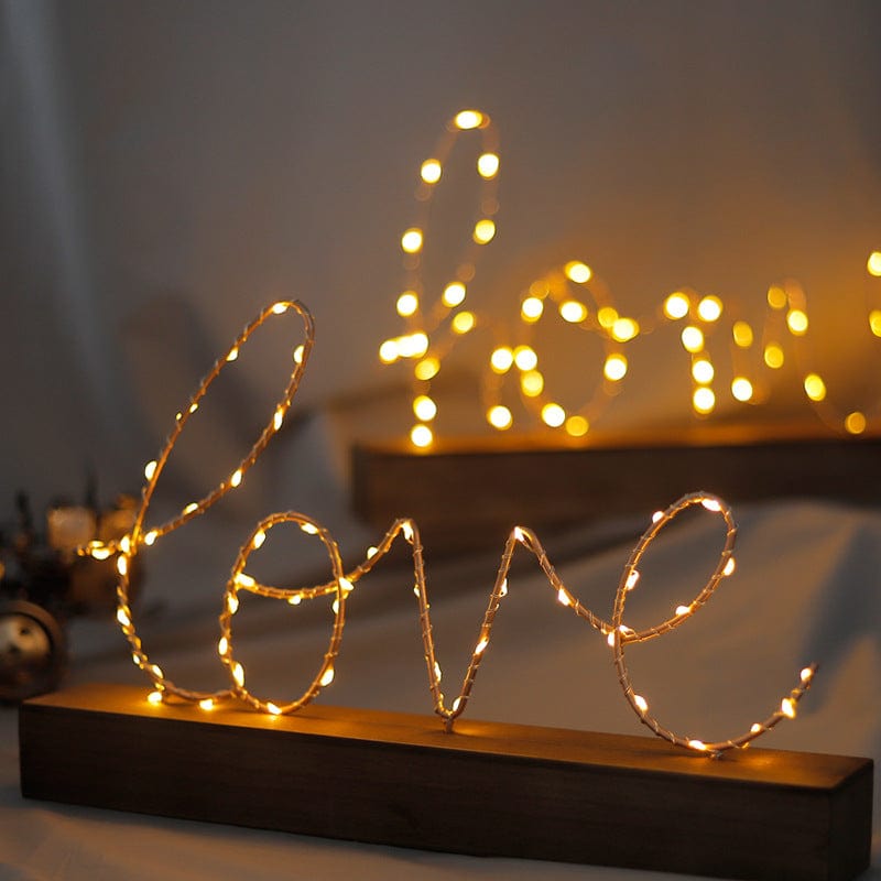 LED Love and Home Table Lamp