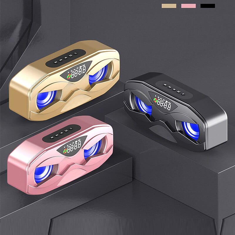Bluetooth Speaker LED Wireless FM Radio Alarm Clock