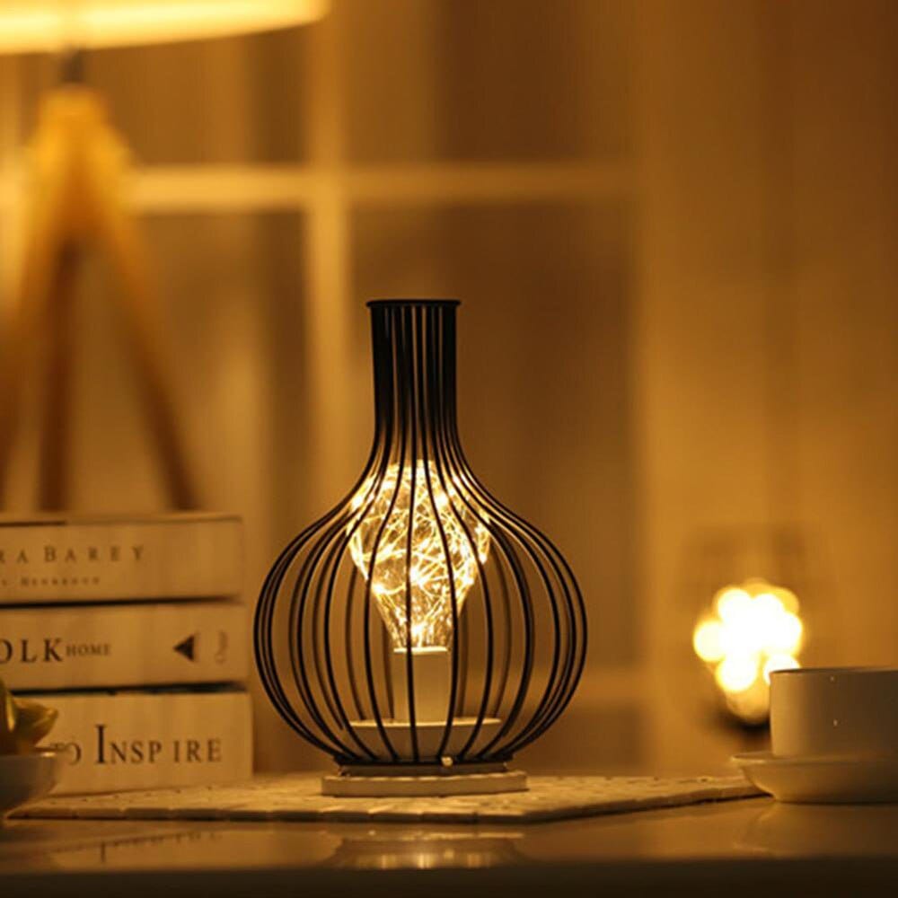 Battery Powered Retro Bulb Table Lamps