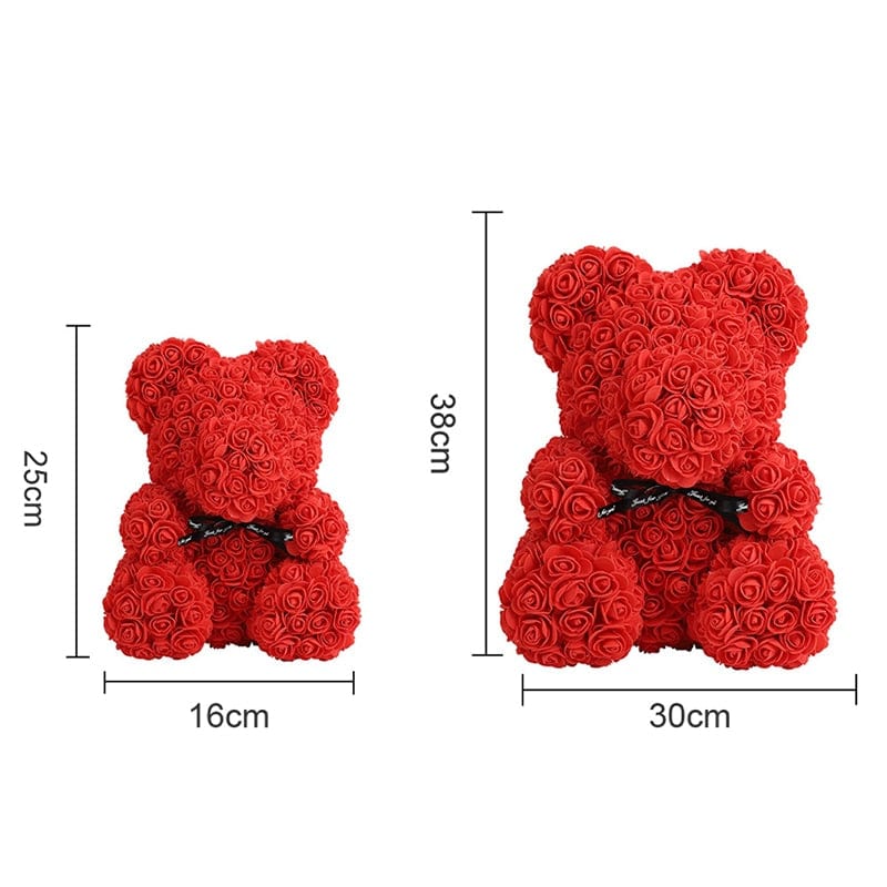 Luxury Faux Rose Teddy Bear