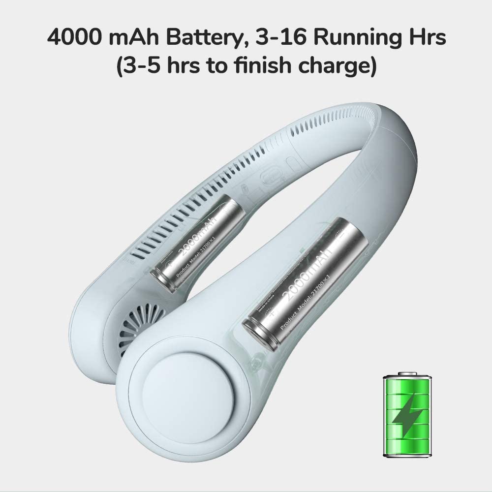 Bladeless USB Rechargeable Cooling Neck Fan