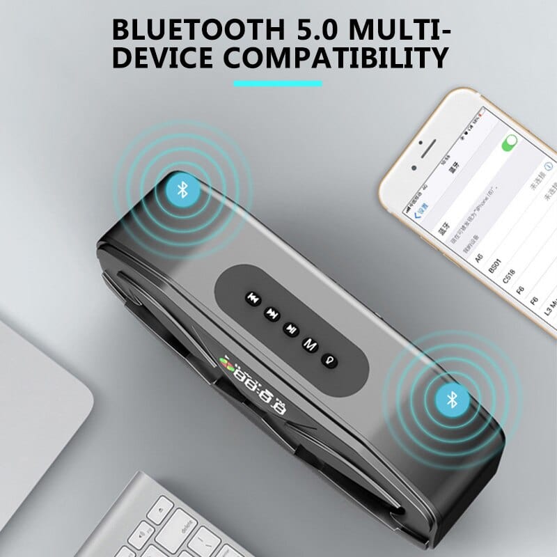 Bluetooth Speaker LED Wireless FM Radio Alarm Clock