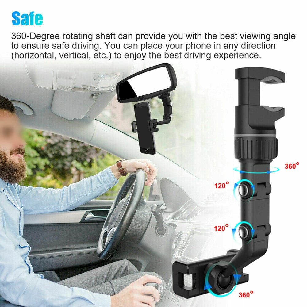 Rearview Mirror Phone Holder