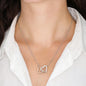 Polished Stainless Steel Interlocking Heart Necklace - GiddyGoatStore