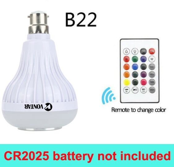 Wireless Bluetooth Speaker+12W RGB Bulb LED Lamp with Remote Control