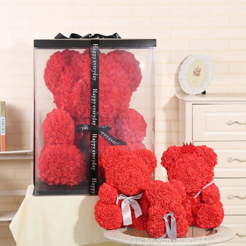Luxury Faux Rose Teddy Bear