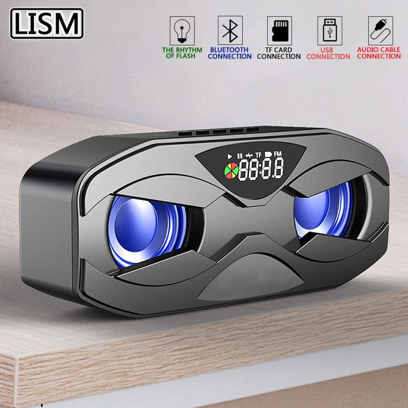 Bluetooth Speaker LED Wireless FM Radio Alarm Clock