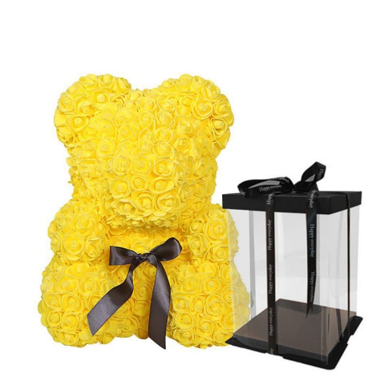 Luxury Faux Rose Teddy Bear