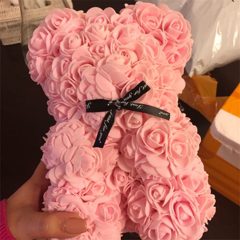Luxury Faux Rose Teddy Bear