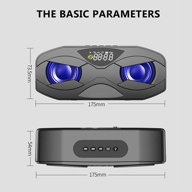 Bluetooth Speaker LED Wireless FM Radio Alarm Clock