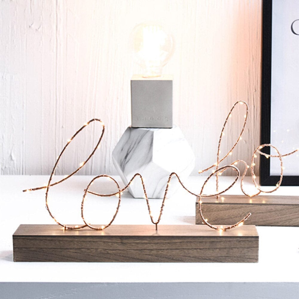 LED Love and Home Table Lamp