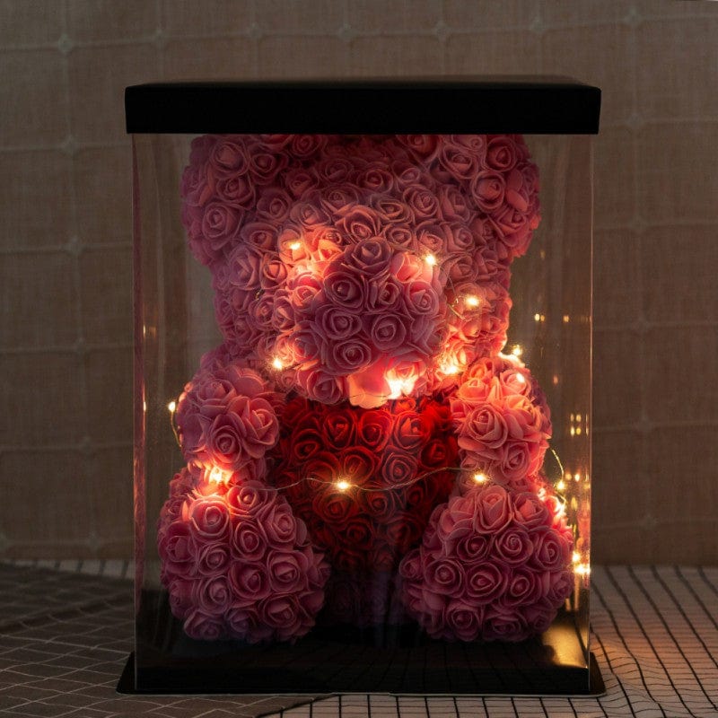Luxury Faux Rose Teddy Bear