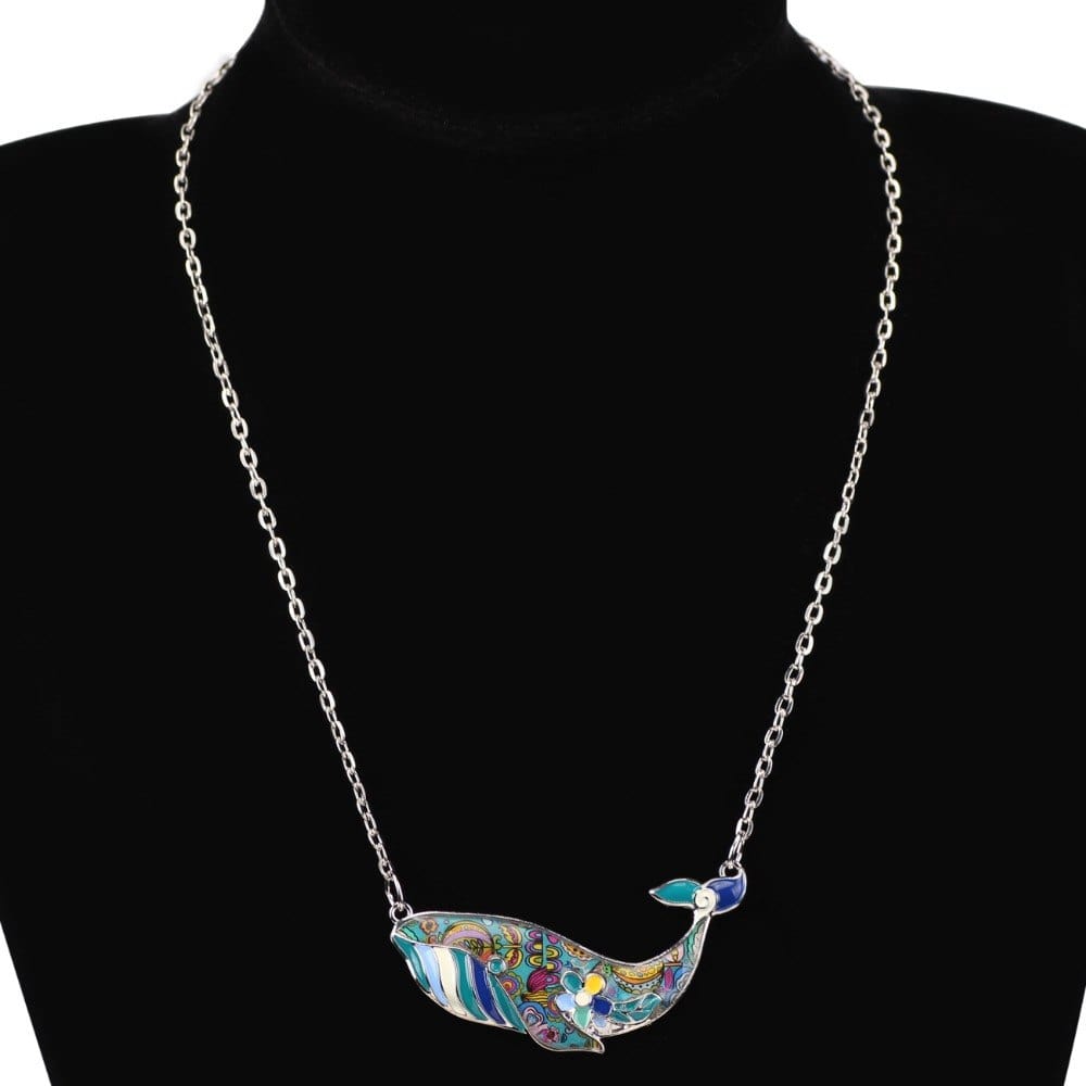 Necklace - Enamel Whale