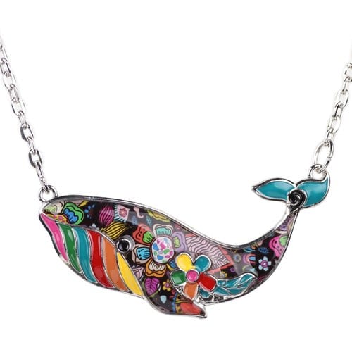 Necklace - Enamel Whale